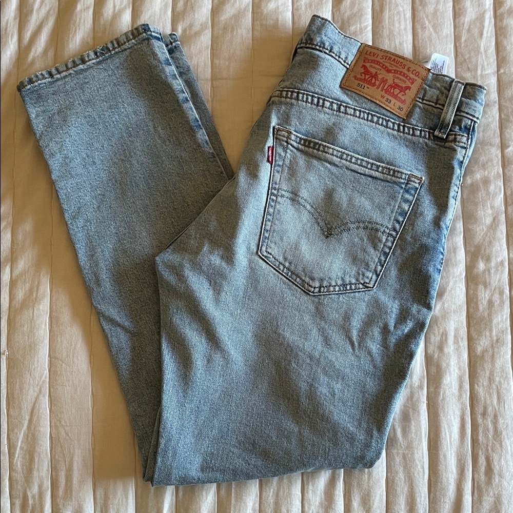 Levi's 511 Men's Light Wash Straight Jeans 33W x 30L